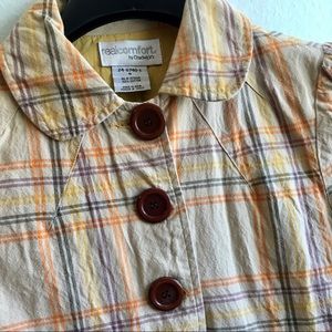 Chadwicks Brown, Orange, and Yellow Plaid Jacket